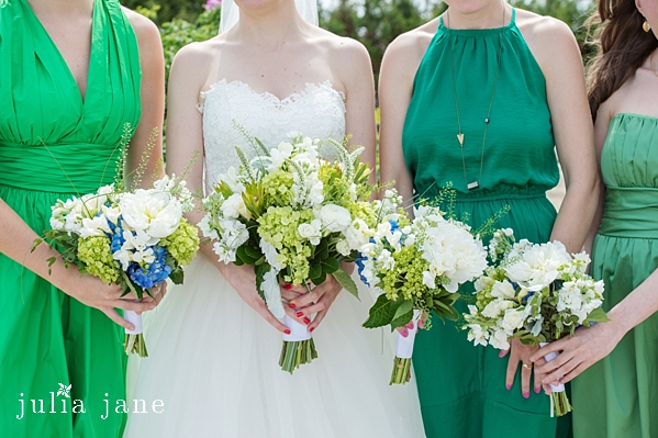 green and white wedding details by connecticut wedding photographer julia jane studios